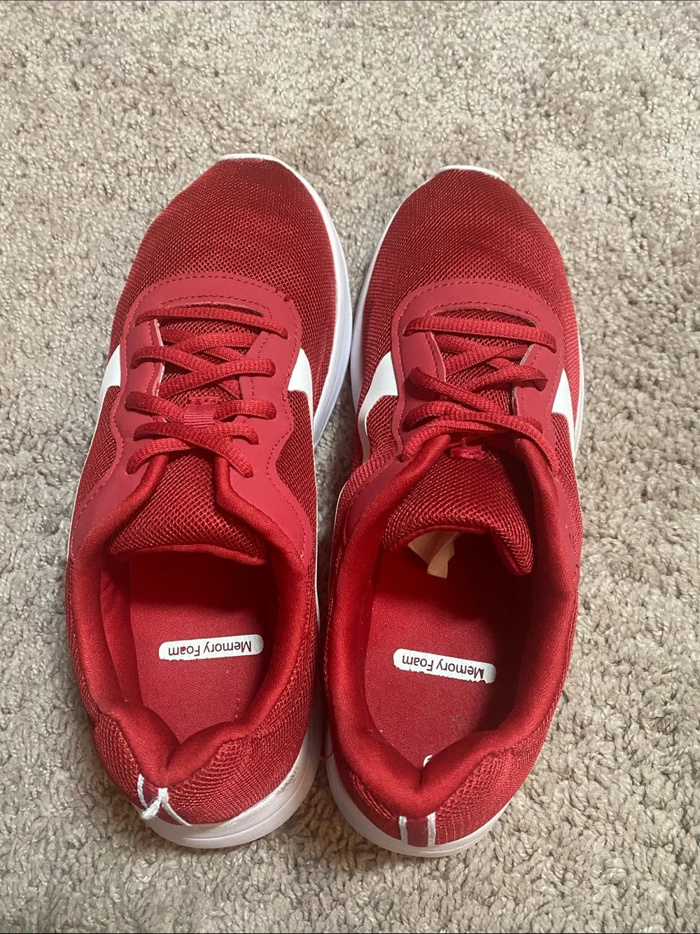 Athletic Works Red Running Sneakers with White Accent men’s 9